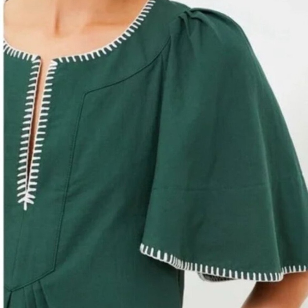 Tuckernuck Green Stitch Finley Flutter Sleeve Dress - Picture 3 of 8